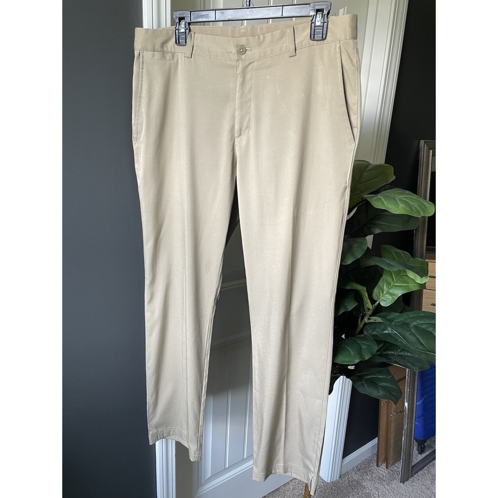 Nike Dri-FIT Mens Beige Chino Pants Slim Fit Tapered Stretch 32x30 906780-235